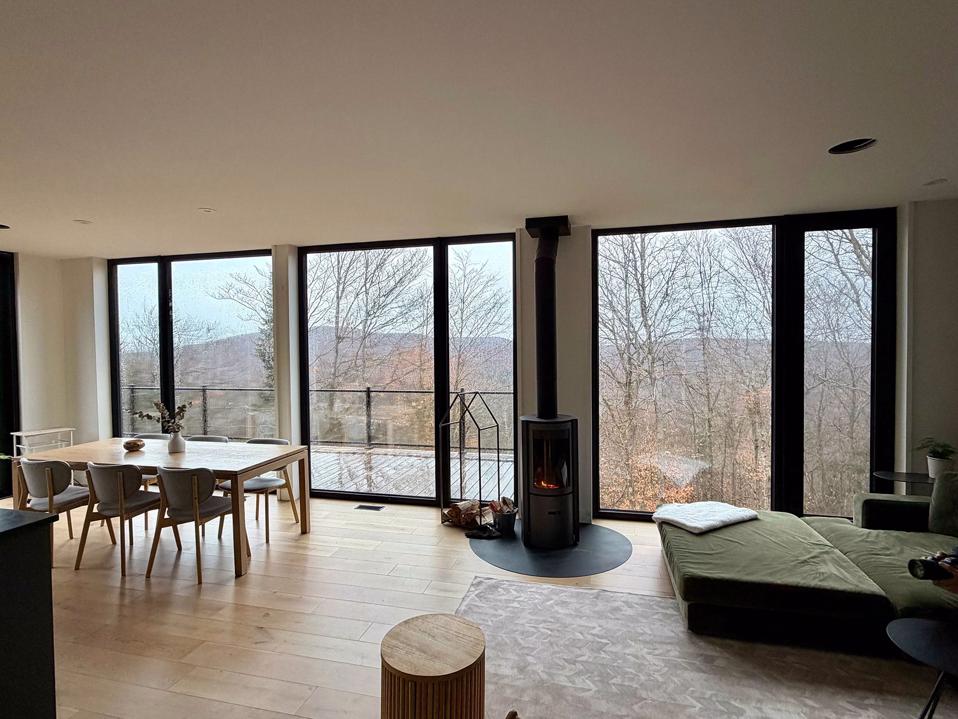 Vue fôret Maison Toundra Construction Laurentides